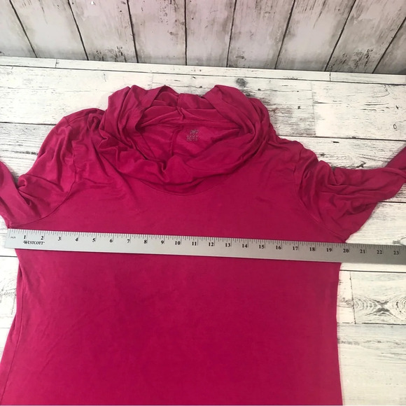 Gaiam Hooded Cowl Neck Ruched Side Top Extra Large - Picture 6 of 10